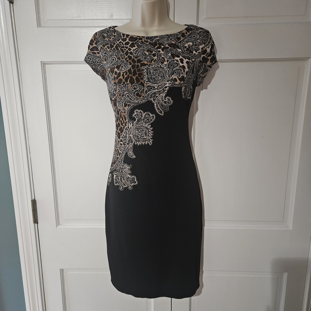 Cache Black and Brown  Dress